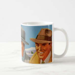 Taza De Café Trío de fedora de los años 1950