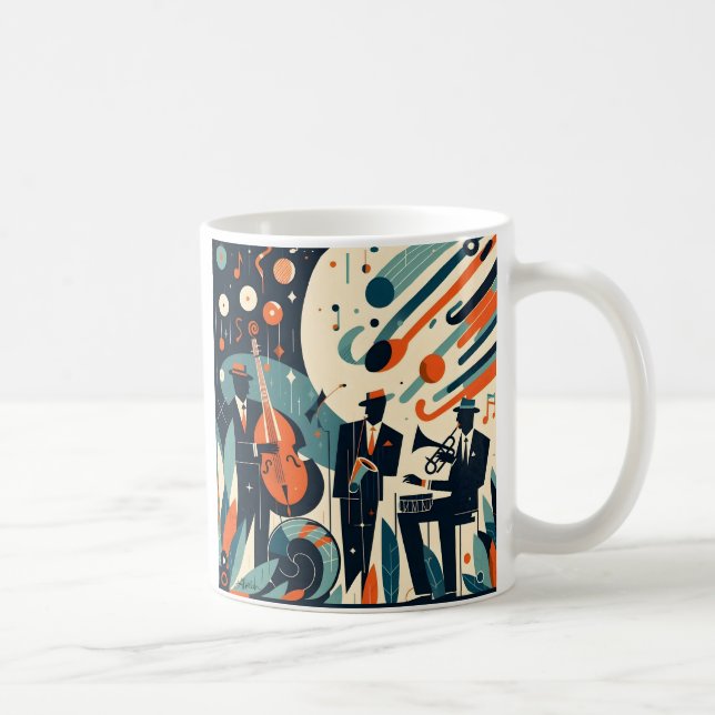 Taza De Café Trío de jazz de la era moderna de mediados de sigl (Derecha)