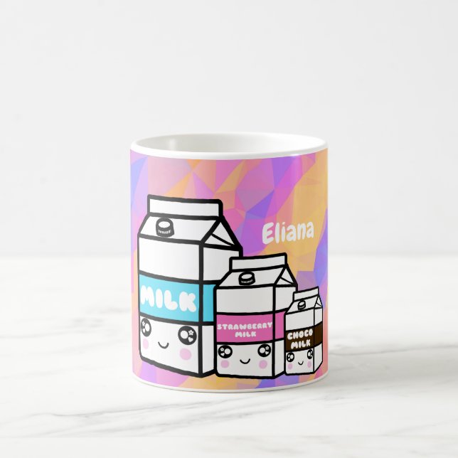 Taza De Café Trío de leche Kawaii personalizado: Mug mosaico (Centro)