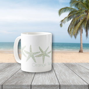 Taza De Café Trío de Starfish de color agua