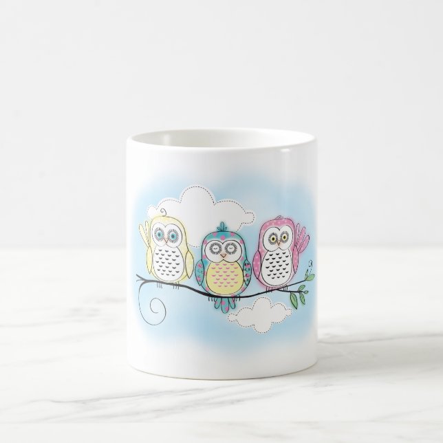 Taza De Café Trío del búho (Centro)