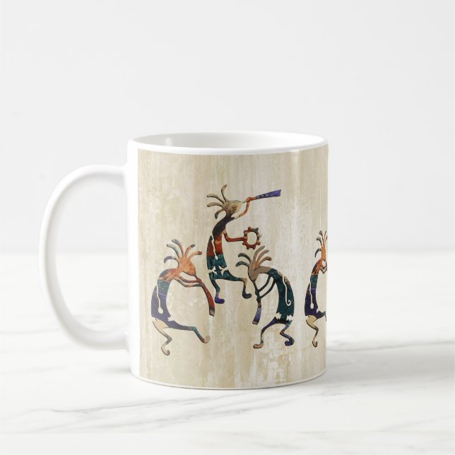 Taza De Café Trío del músico de KOKOPELLI + sus ideas (Izquierda)