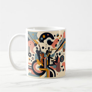 Taza De Café Trío Psicodélico de la Era del Jazz de Mitad de Si