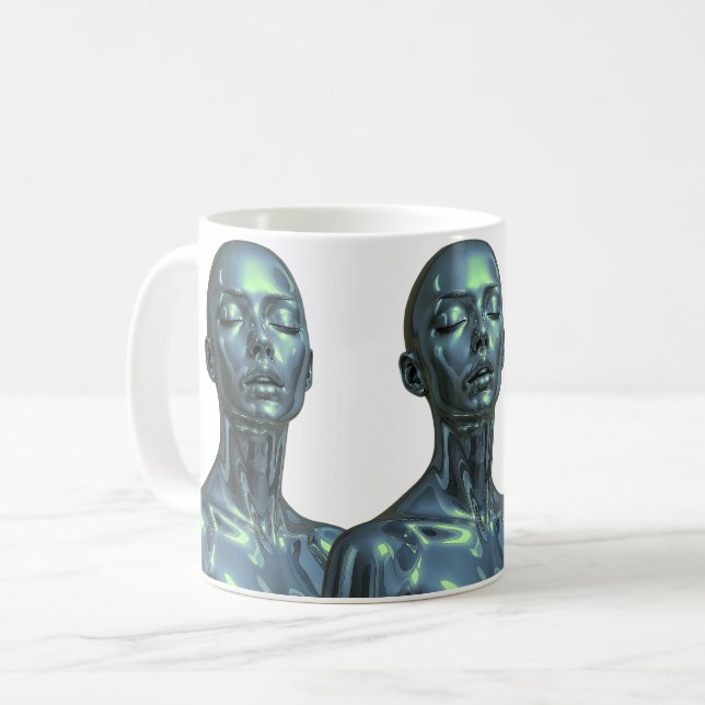 Taza De Café Triple Android Reflection (Anverso izquierdo)