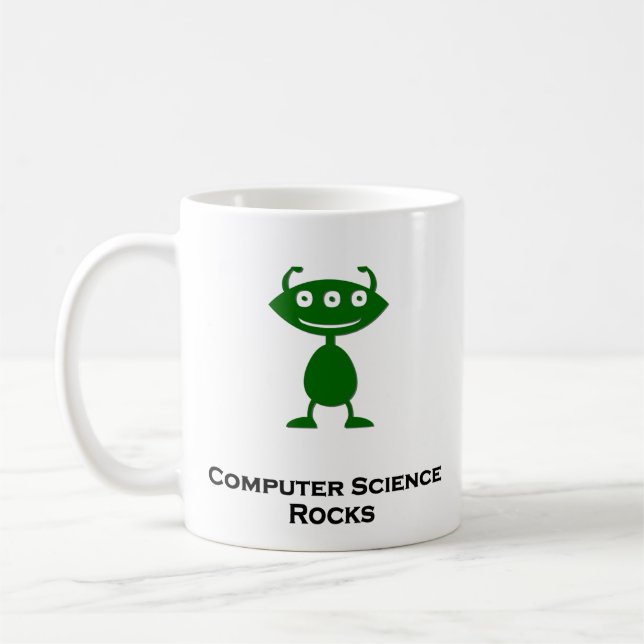 Taza De Café Triple ciencia de la computación ocular roca verde (Izquierda)