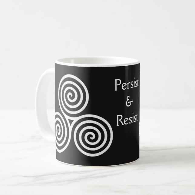 Taza De Café Triple espiral celta café Mug (Anverso izquierdo)
