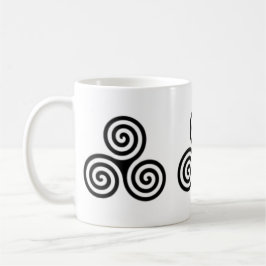 Taza De Café Triple espiral de diseño celta