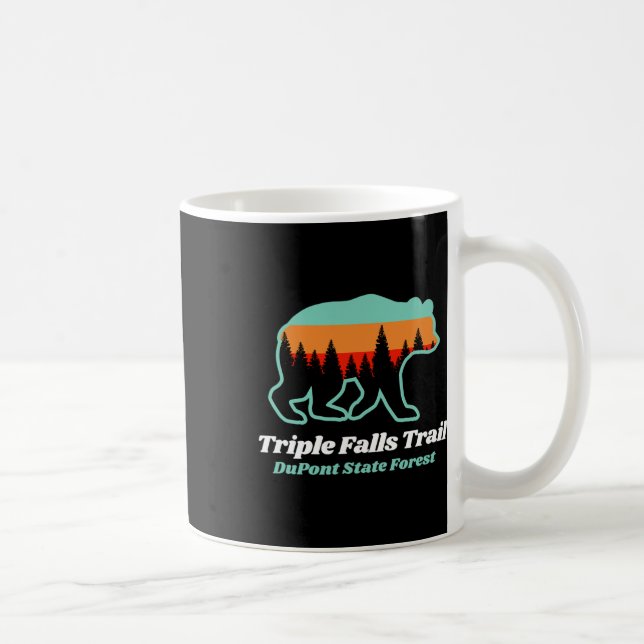 Taza De Café Triple Falls Trail Dupont State Forest Bear Souven (Derecha)