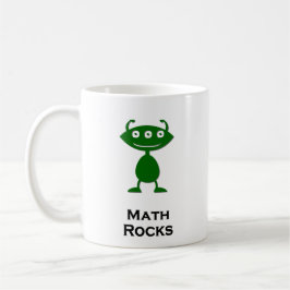 Taza De Café Triple matemática ocular roca verde