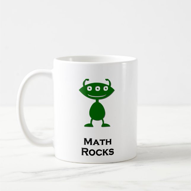 Taza De Café Triple matemática ocular roca verde (Izquierda)