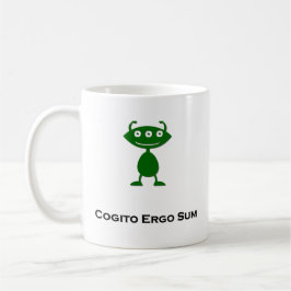 Taza De Café Triple Ojo Cogito Ergo Suma verde