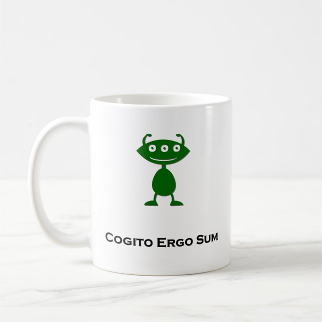 Taza De Café Triple Ojo Cogito Ergo Suma verde (Izquierda)