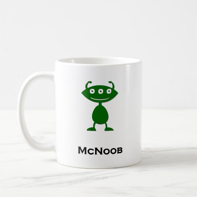 Taza De Café Triple Ojo McNoob verde (Izquierda)