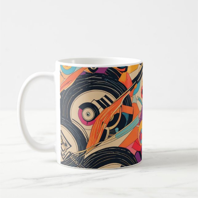 Taza De Café Trippy Vinyl (Izquierda)