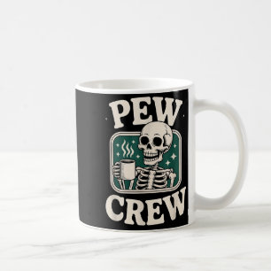 Taza De Café Tripulación de banco con esqueleto y café, diverti