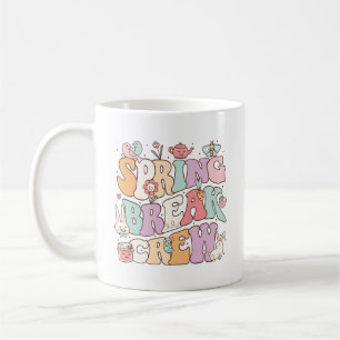 Taza De Café Tripulacion de Vacaciones de Primavera Retro Groov