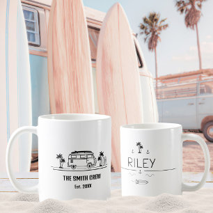 Taza De Café Tripulacion de Vana Vida Vintage Surfista
