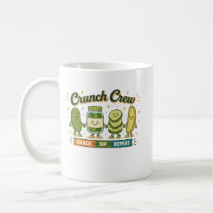 Taza De Café Tripulación Snack Sip Repetir Divertido Amante de 