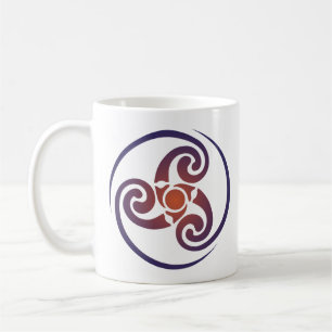 Taza De Café Triskele, espiral triple, símbolo de Triskelion c