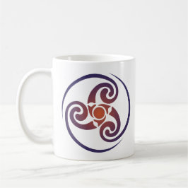 Taza De Café Triskele, espiral triple, símbolo de Triskelion ce