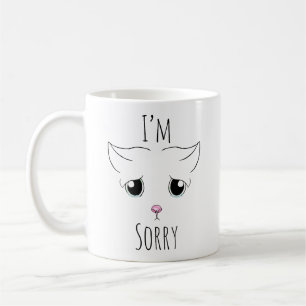 Taza De Café Triste cara de gato: Lo siento