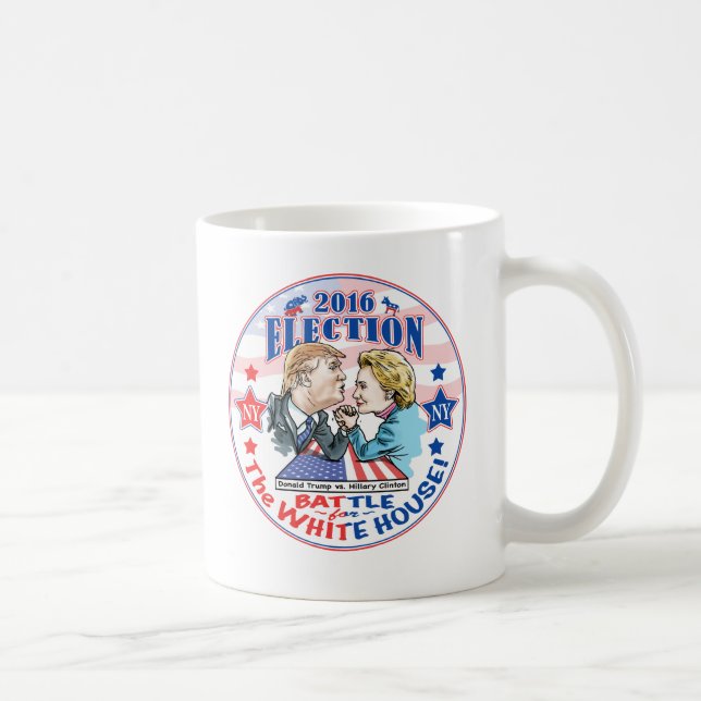 Taza De Café Triunfo contra Hillary 2016 (Derecha)