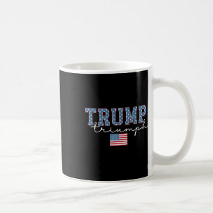 Taza De Café Triunfo de Trump Bandera Americana Estrellas 2025