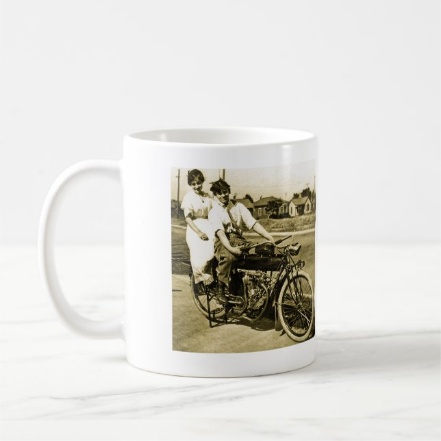 Taza De Café Triunfo del amor en una cosecha de motocicletas (Izquierda)