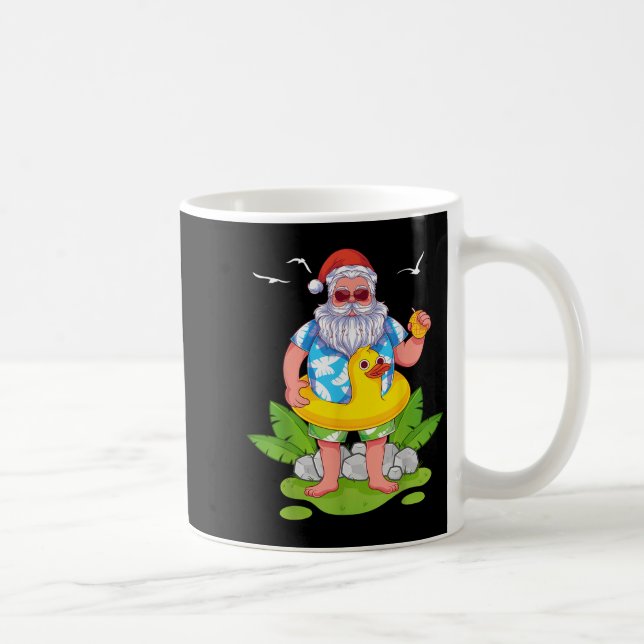 Taza De Café Trocal Summer Funny Hawaiian Santa Claus Christmas (Derecha)