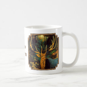 Taza De Café Trofeo Alce Toro en otoño