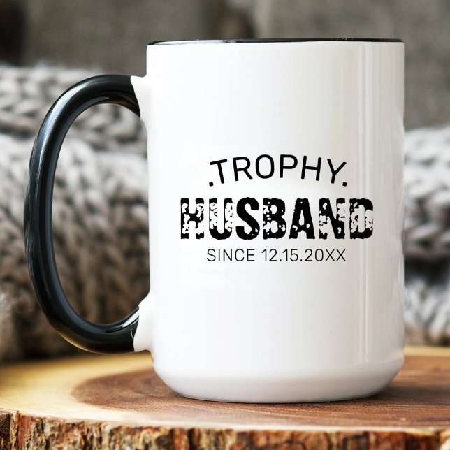 Taza De Café Trofeo Aniversario - Esposo de Esposa (Subido por el creador)