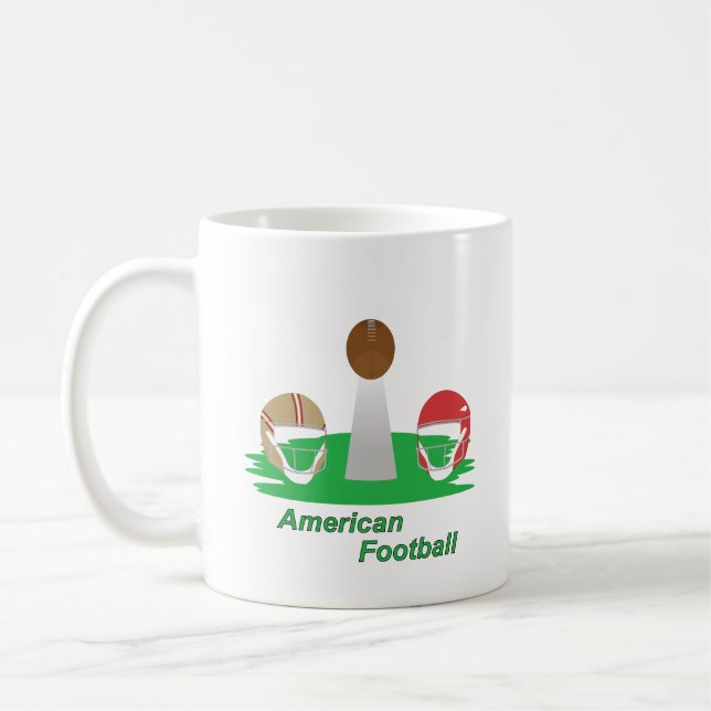 Taza De Café Trofeo con cascos de fútbol americano (Izquierda)