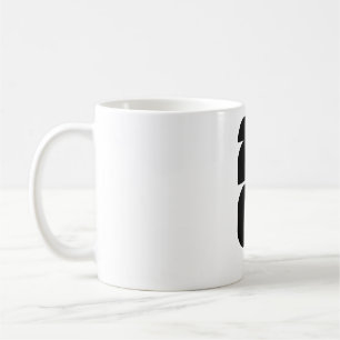 Taza De Café Trofeo de Fútbol Minimalista Silueta Blanca sobre