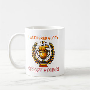 Taza De Café Trofeo dorado con pincho de pollo