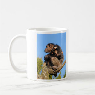 Taza De Café Trogloditas comunes de la cacerola del chimpancé