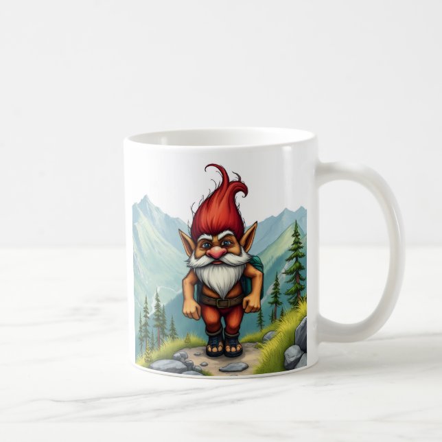 Taza De Café Troll Hiking in Norway, Coffee Mug (Derecha)