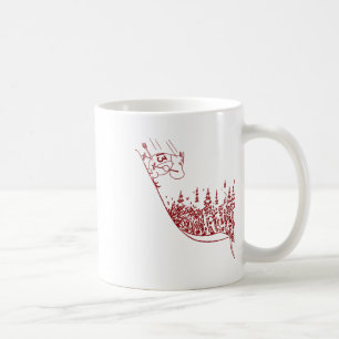 Taza De Café Troll Moomintroll Rojo Esquí Bajando Pendiente Dep
