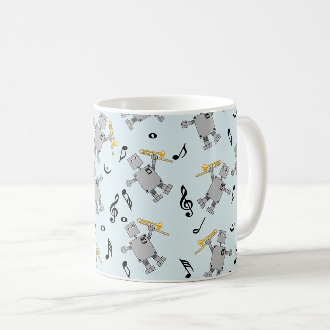 Taza De Café Trombone Robot (Anverso derecho)