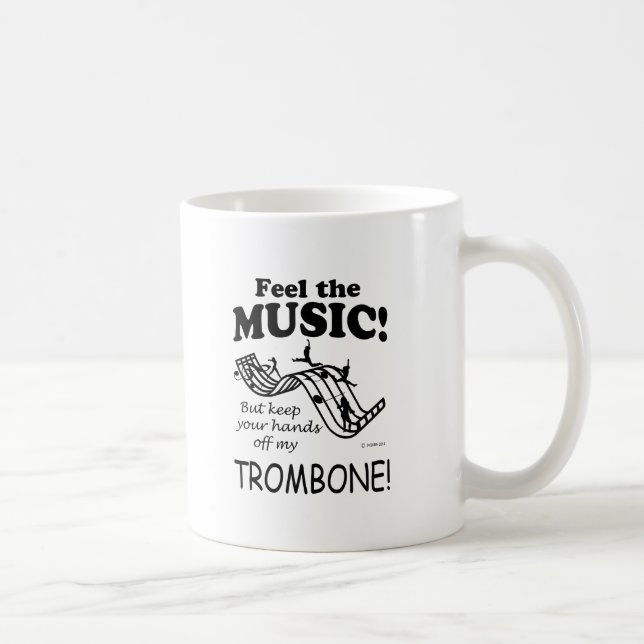 Taza De Café Trombone Siente La Música (Derecha)