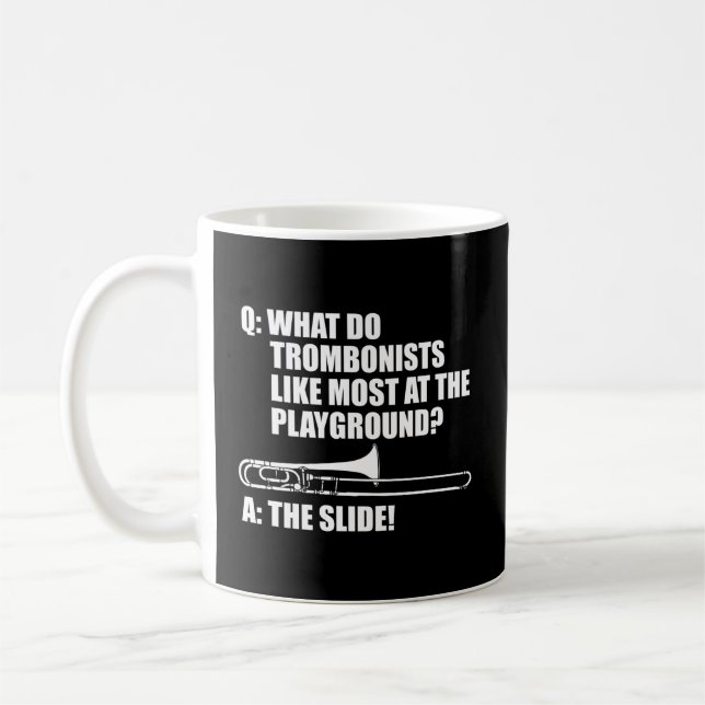 Taza De Café Trombonista de Banda de Marcha de Banda Tr (Izquierda)