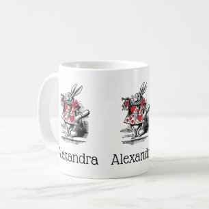 Taza De Café Trompetista Conejo Blanco Alice Avanza en Wonderla