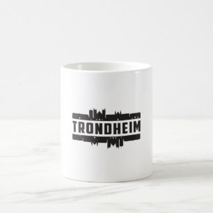 Taza De Café Trondheim Noruega City Skyline Cityscape Trip Gift