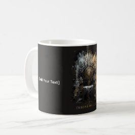 Taza De Café Trono de Polvo Fantasía Oscura