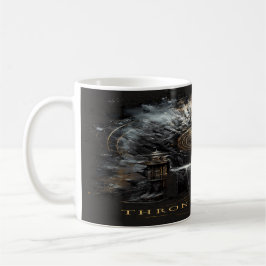 Taza De Café Trono de Polvo Fantasía Oscura