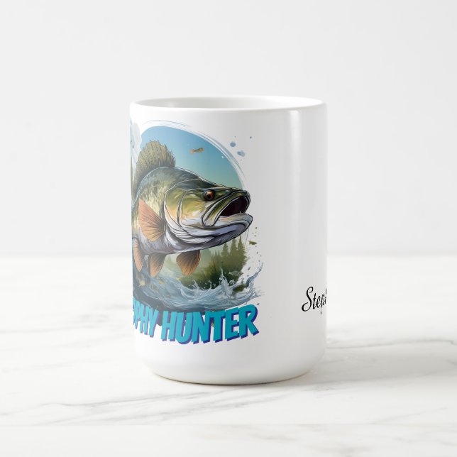 Taza De Café Trophy Bass Hunter Customizable  (Centro)