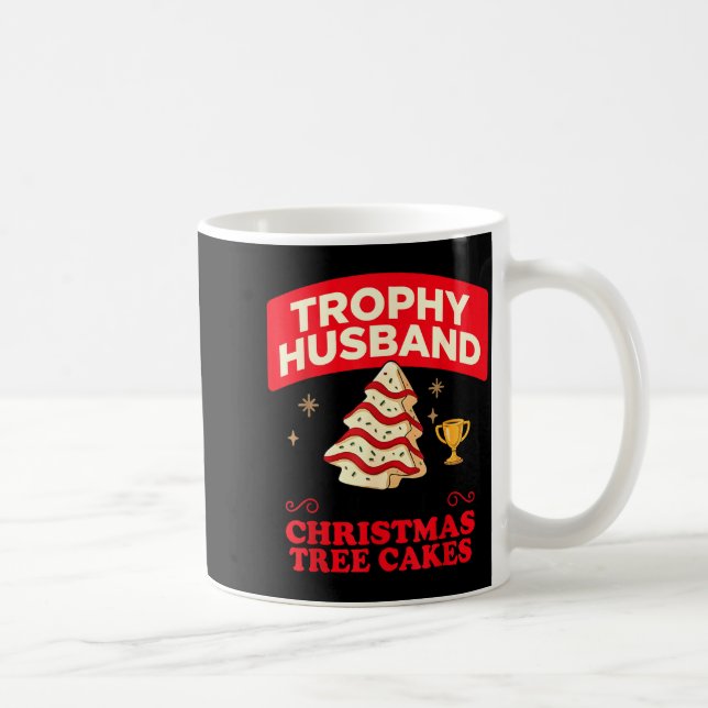 Taza De Café Trophy Retro Husband Fueled By Christmas Tree Cake (Derecha)