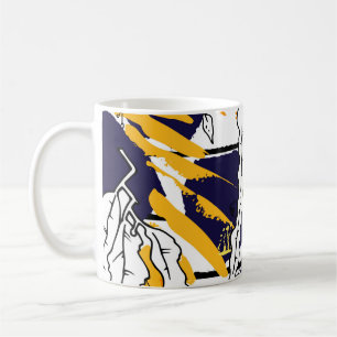 Taza De Café Tropical, de rayas, de animales. Patrón sin soldad