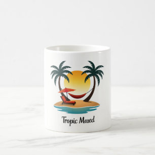 Taza De Café Tropical Mood Sunset Hammock Mug