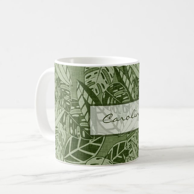 Taza De Café Tropical mug with your name (Anverso izquierdo)
