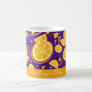 Taza De Café Tropical Naranja Slices Bodas Citrus Fruta de vera